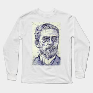 ANTON CHEKHOV - watercolor and ink portrait Long Sleeve T-Shirt